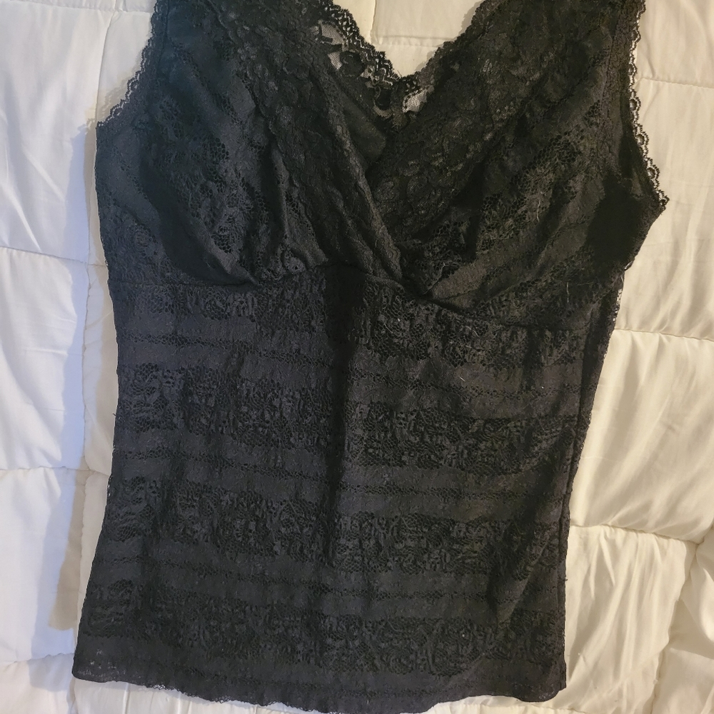 Black lace top Small